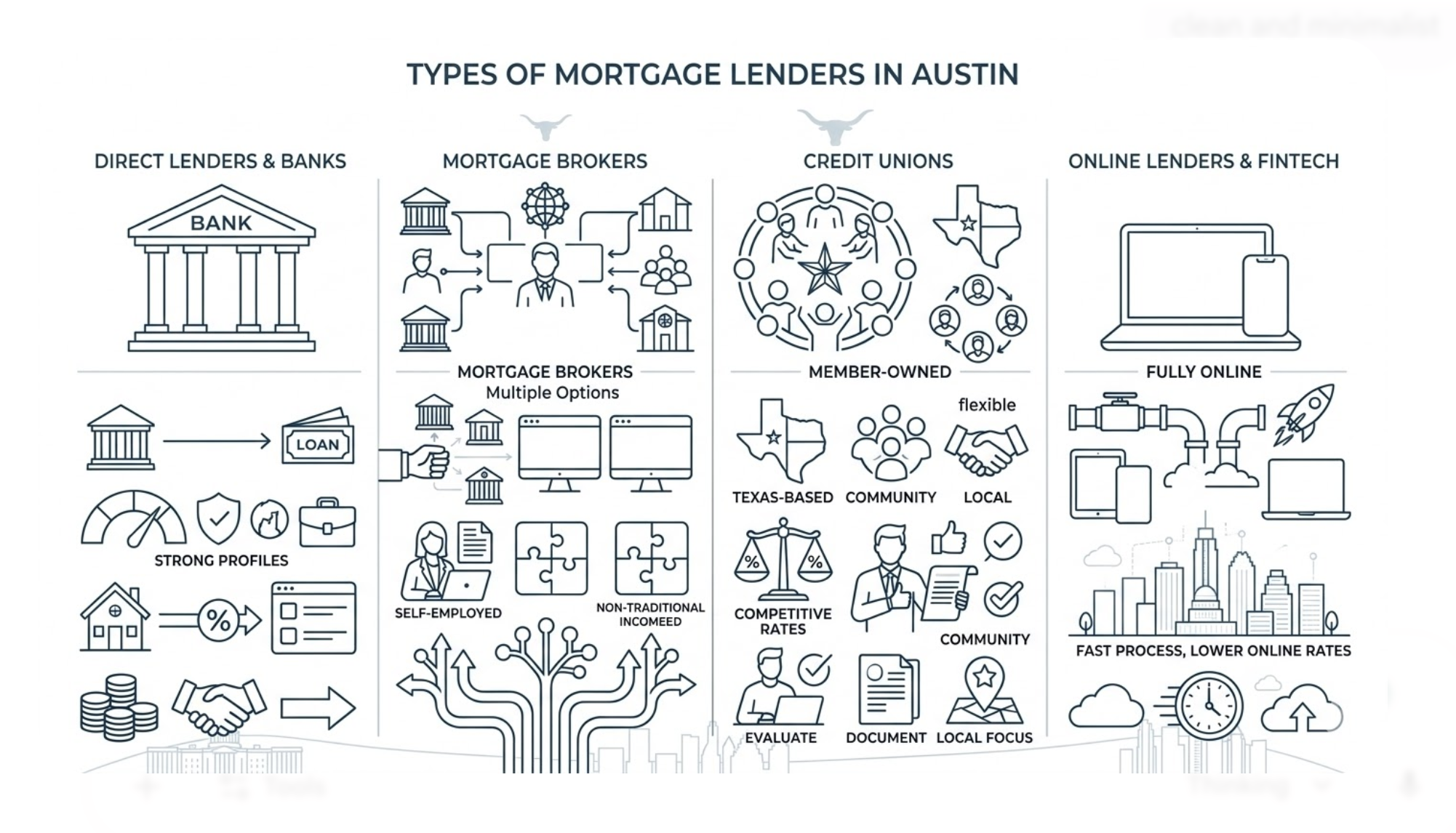 Types of Mortgage Lenders in Austin
