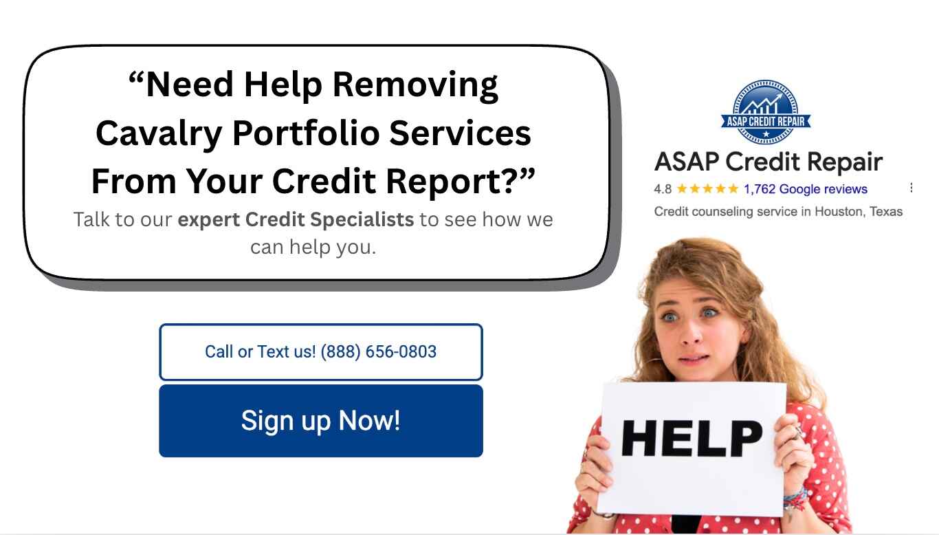 Remove Cavalry Portfolio Services from credit report