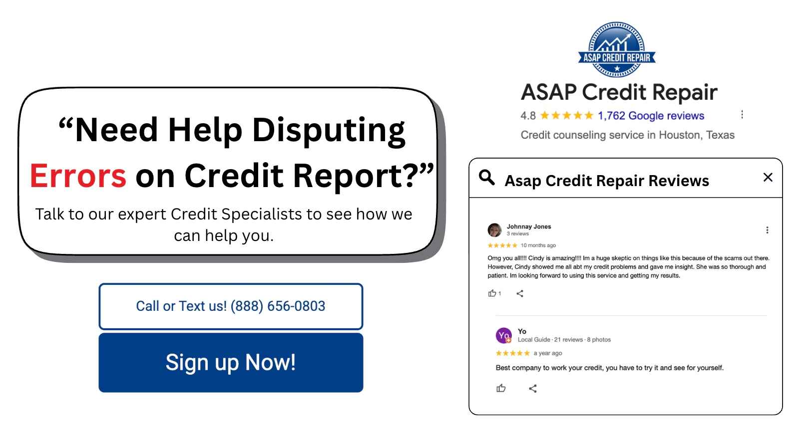 dispute errors on credit report