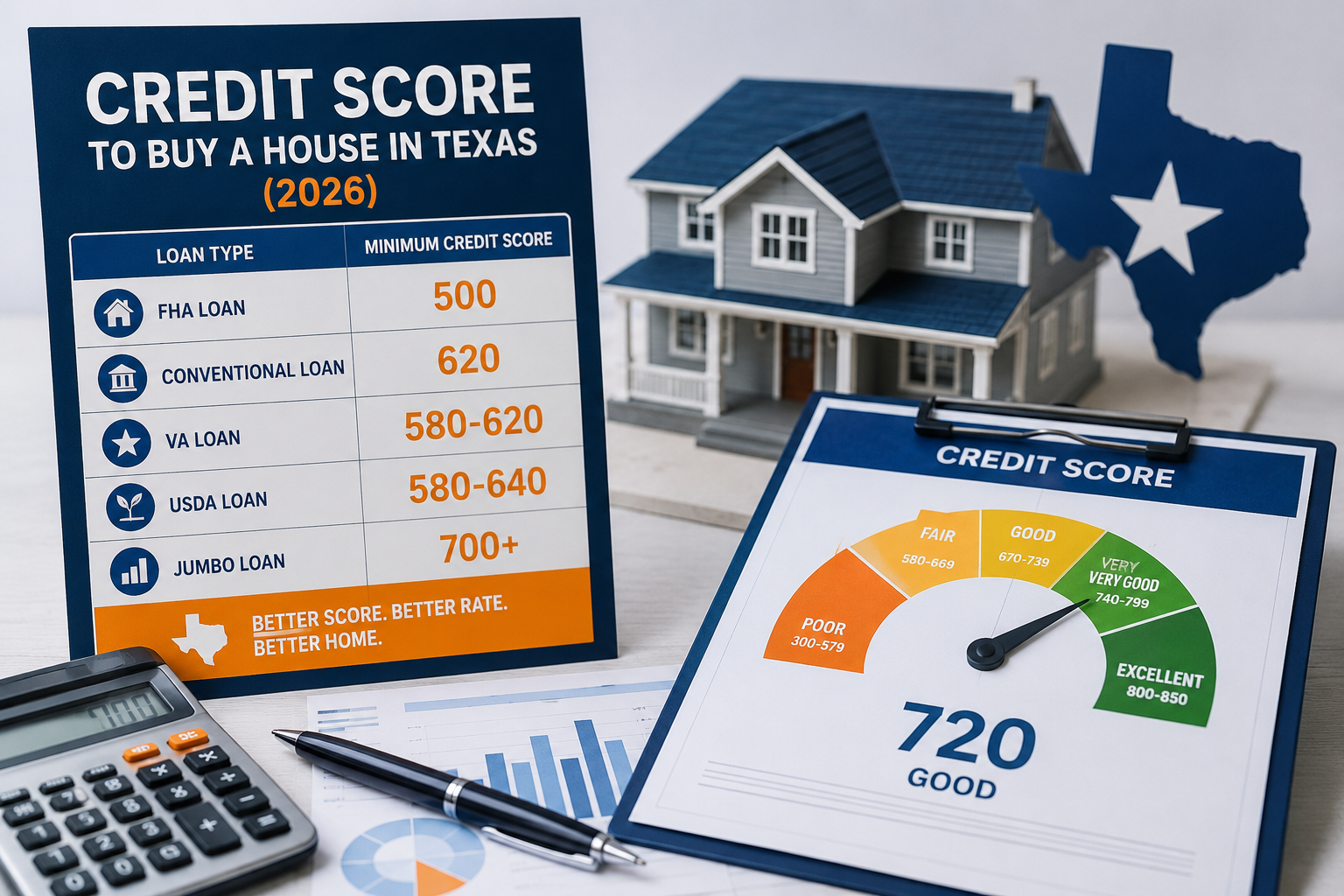 Credit Score to Buy a House in Texas