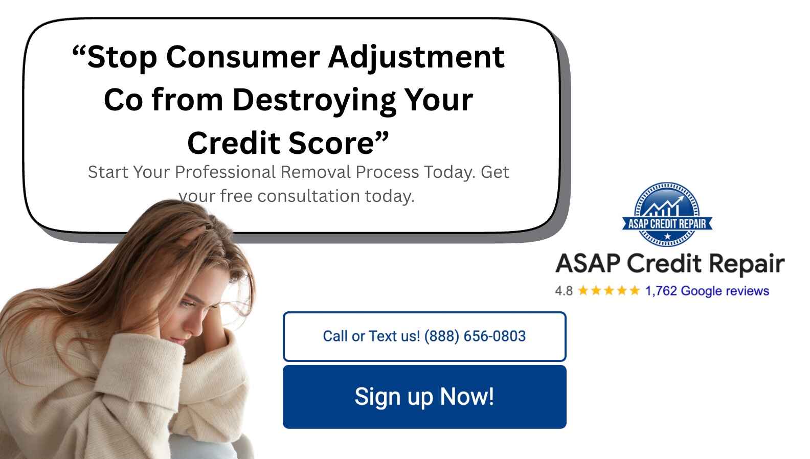 consumer adjustment co on credit report