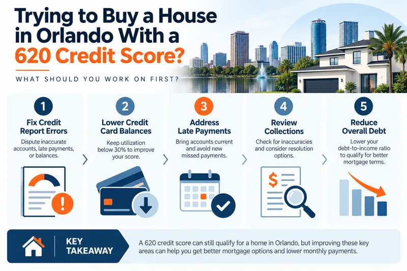 What to improve before buying a house in Orlando with a 620 credit score