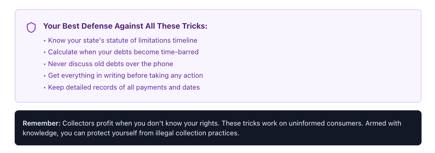defense against debt collectors