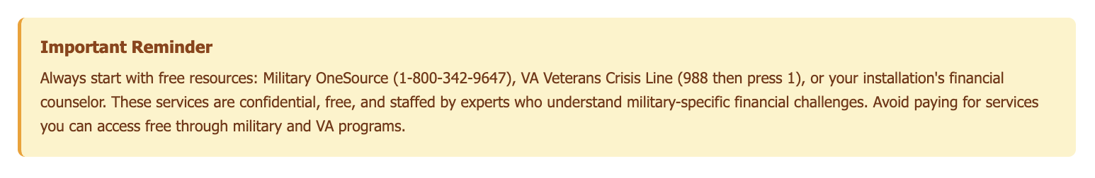 reminder about veteran loans