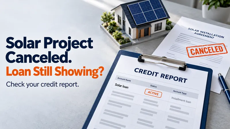 canceled solar loan on credit report