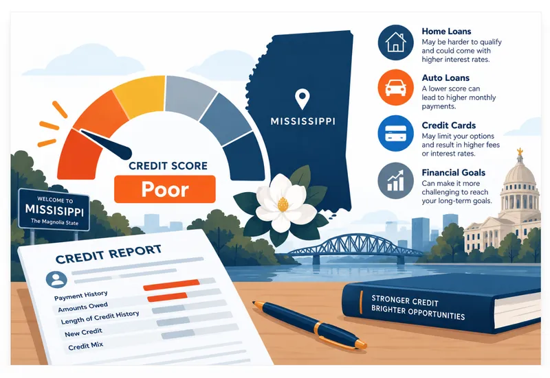 poor credit score in Mississippi