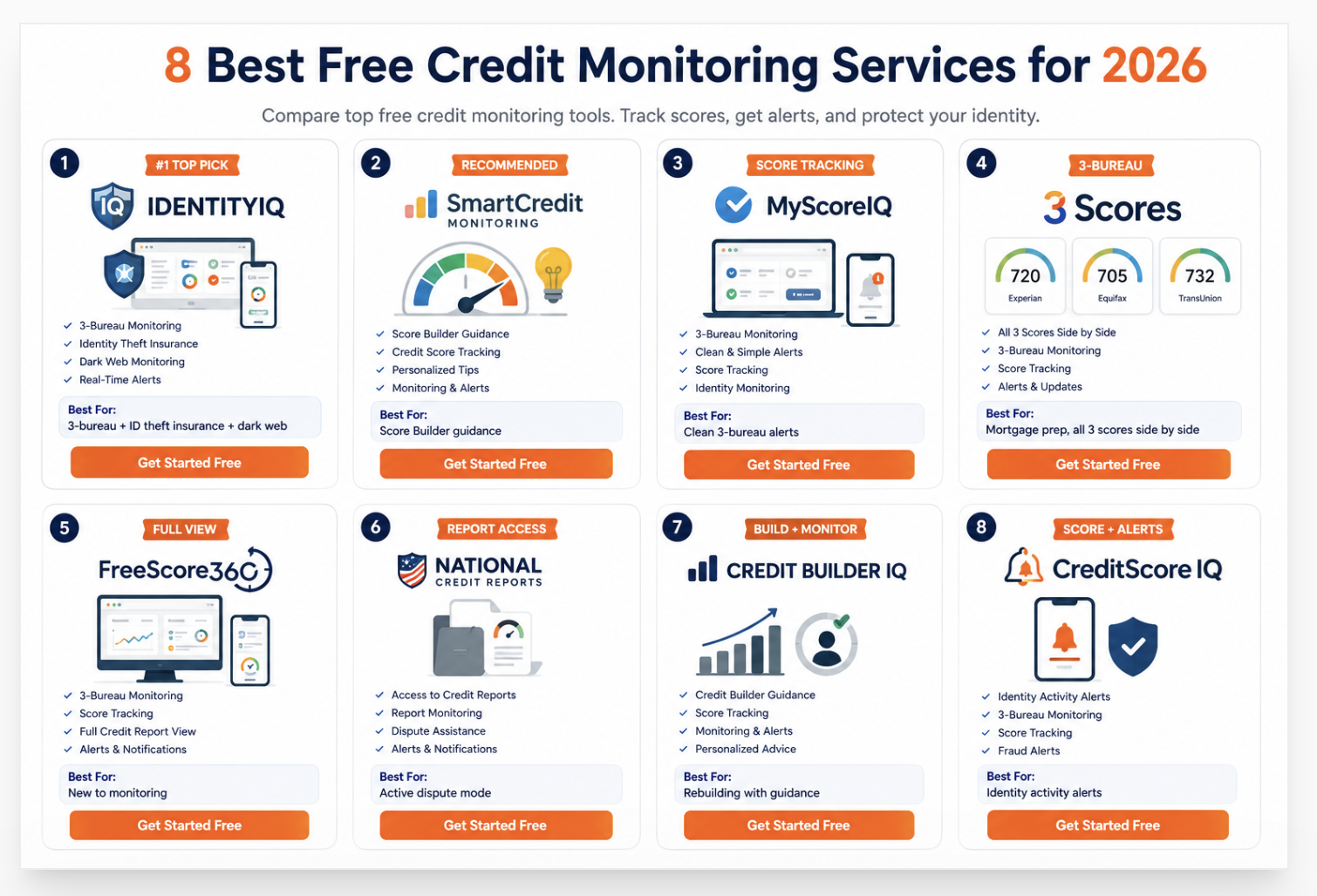 Free Credit Monitoring Sites for 2026