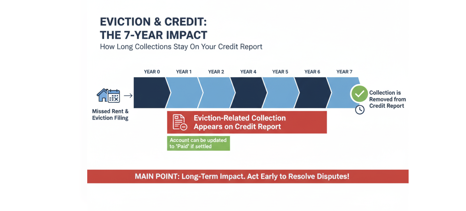 How Long Does an Eviction Collection Stay on Your Credit Report