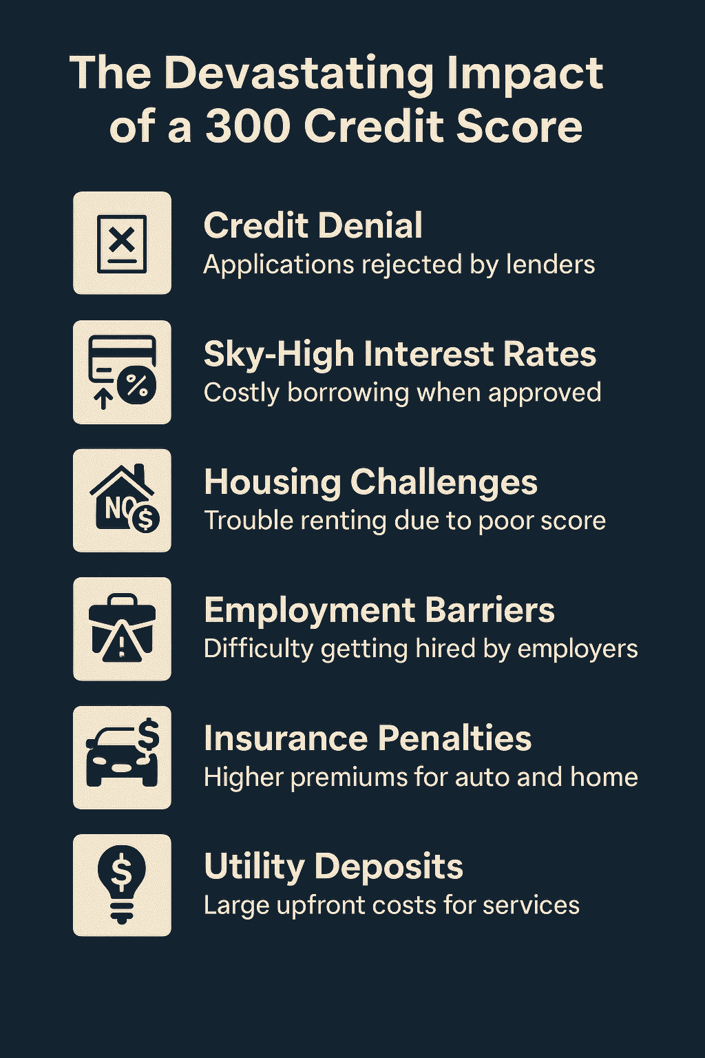 Impact of a 300 Credit Score