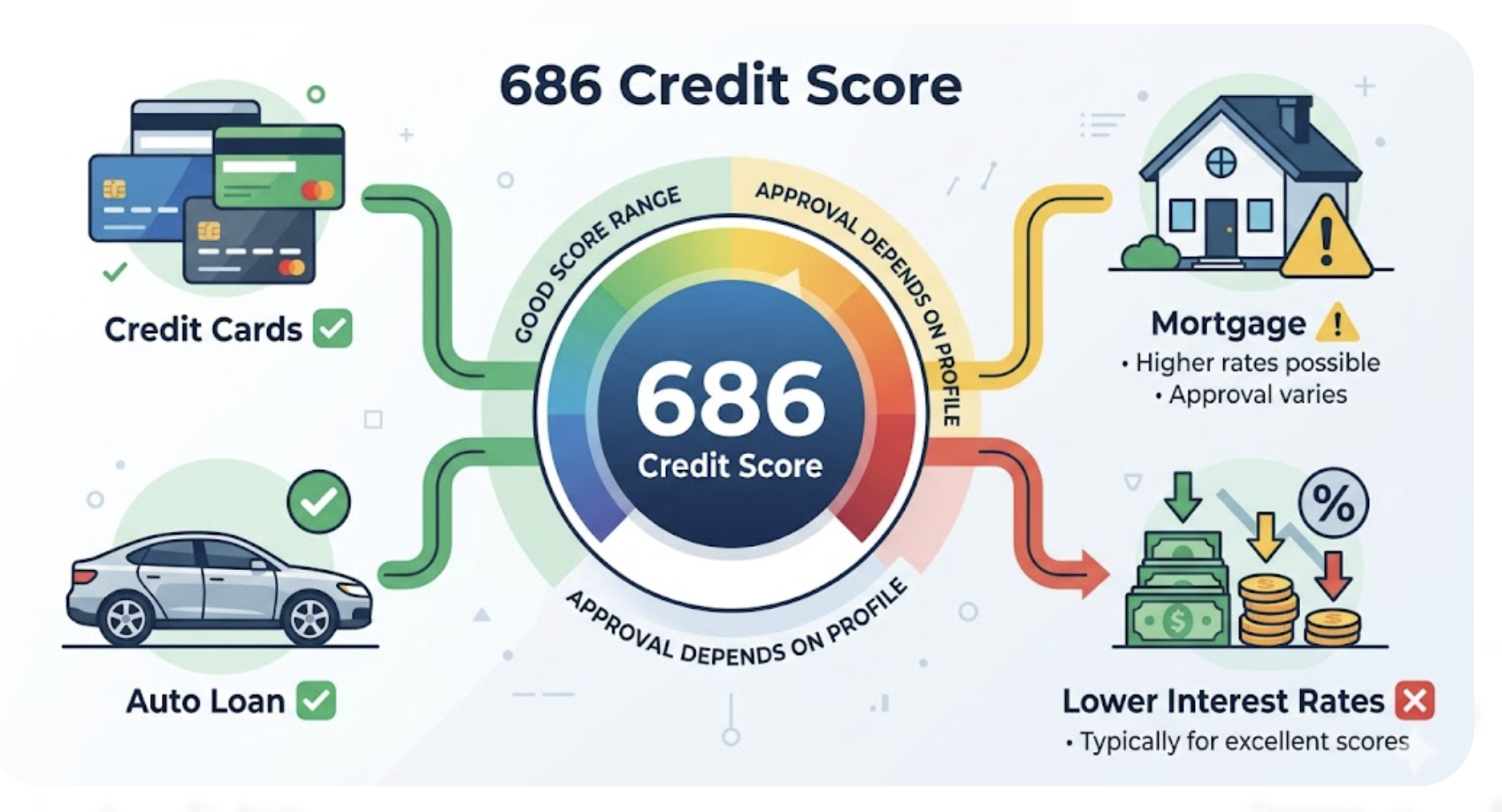 686 credit score
