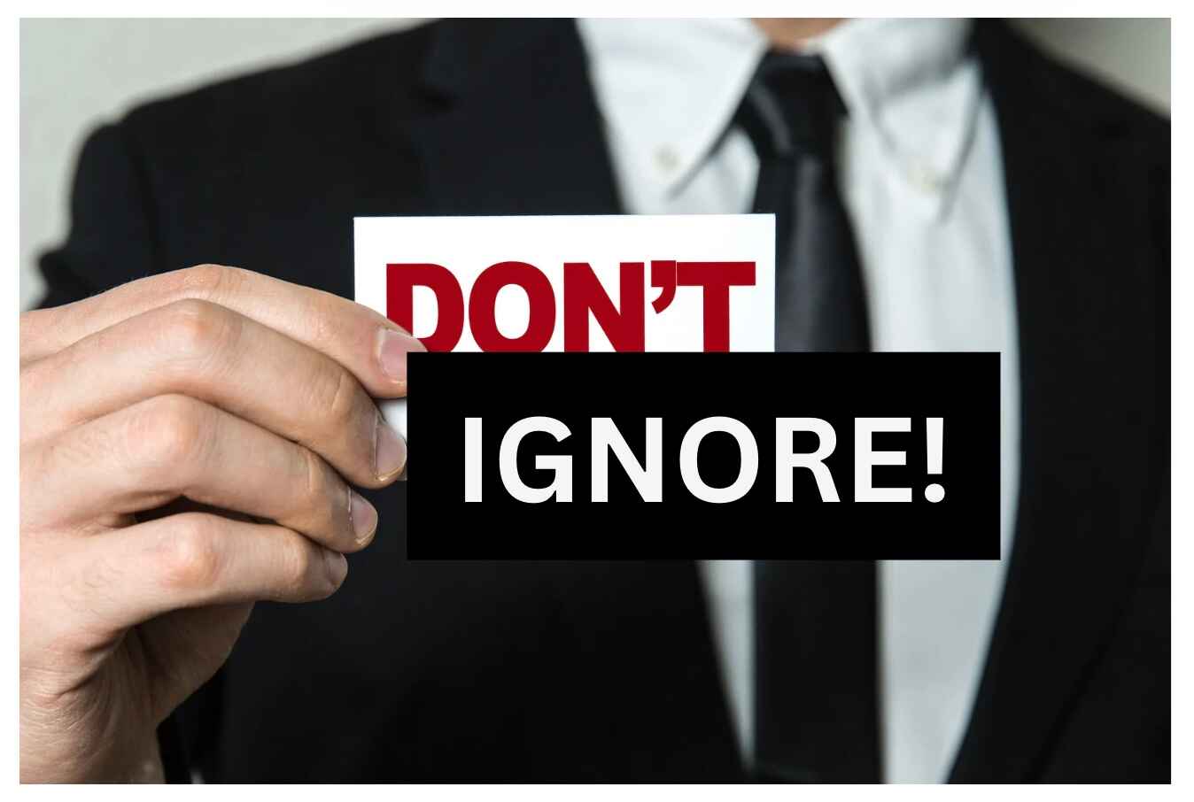 don't ignore debt