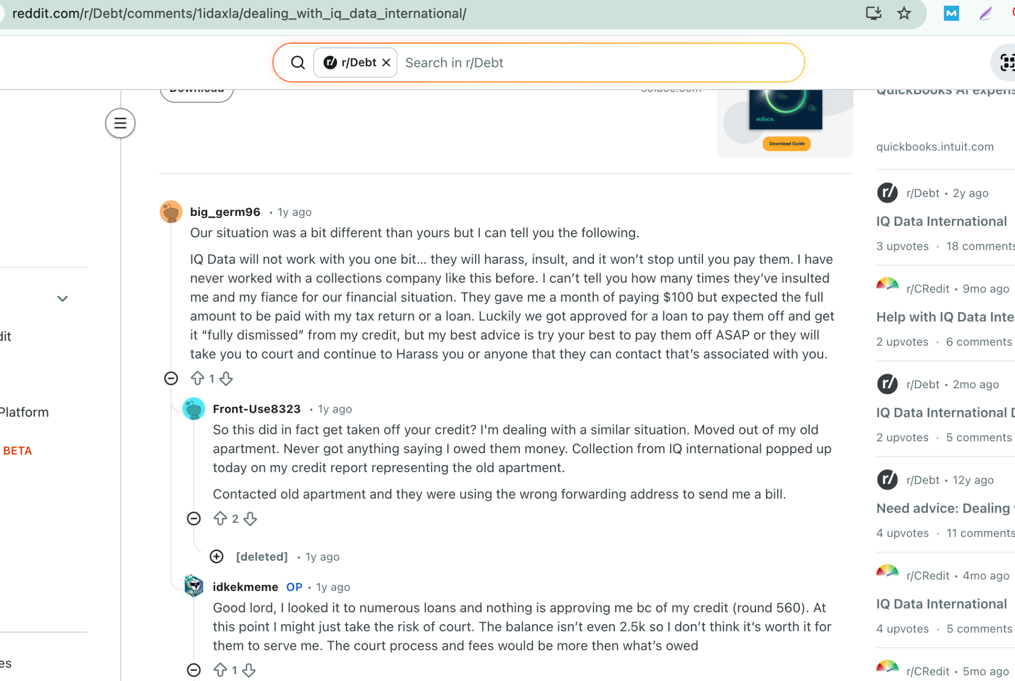​​IQ Data International Reviews on Reddit