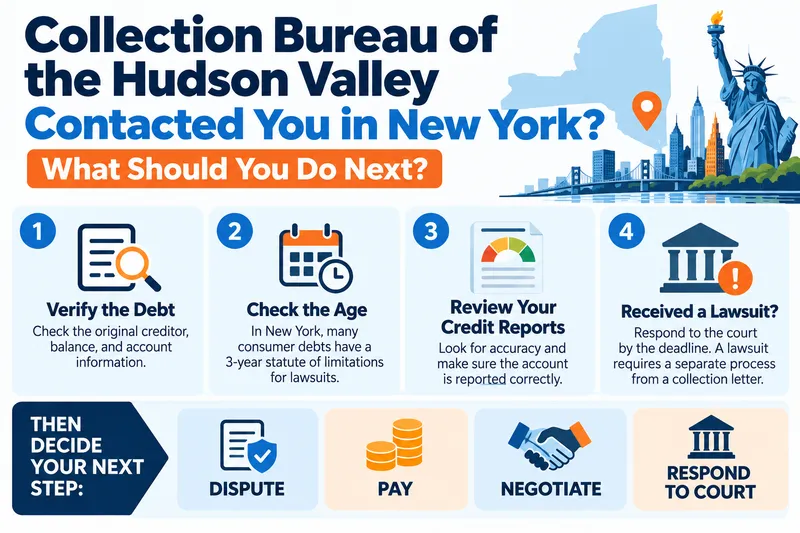 Collection Bureau of the Hudson Valley contacted me in New York what to do
