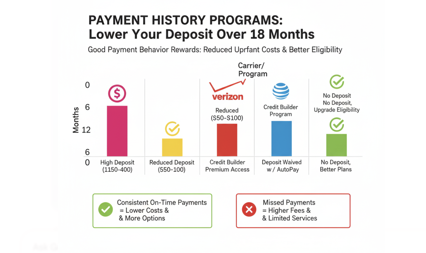 how payment history affects deposits and eligibility