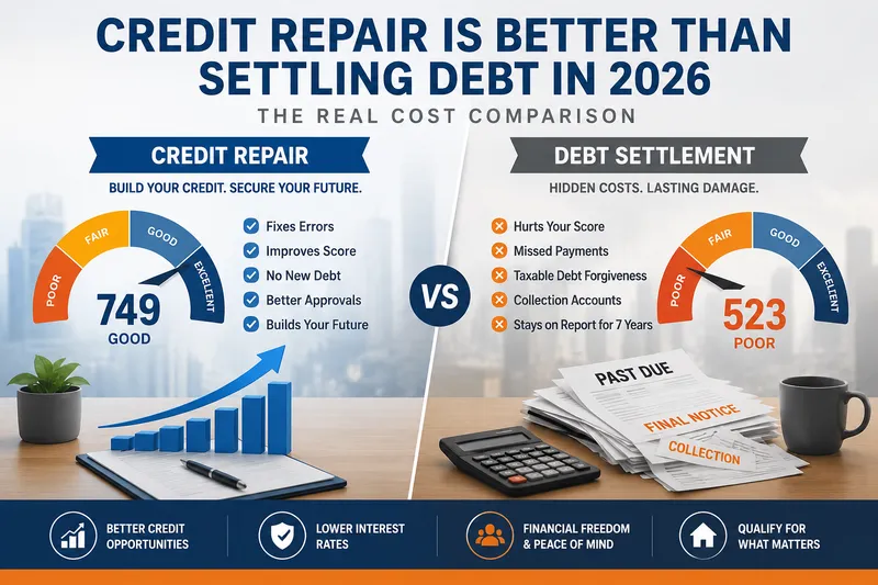 Why Credit Repair Is Better Than Settling Debt in 2026