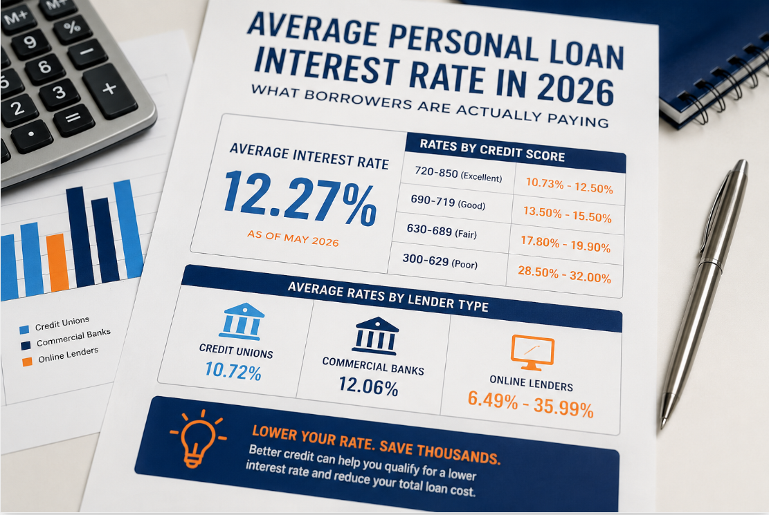 average personal loan interest rate
