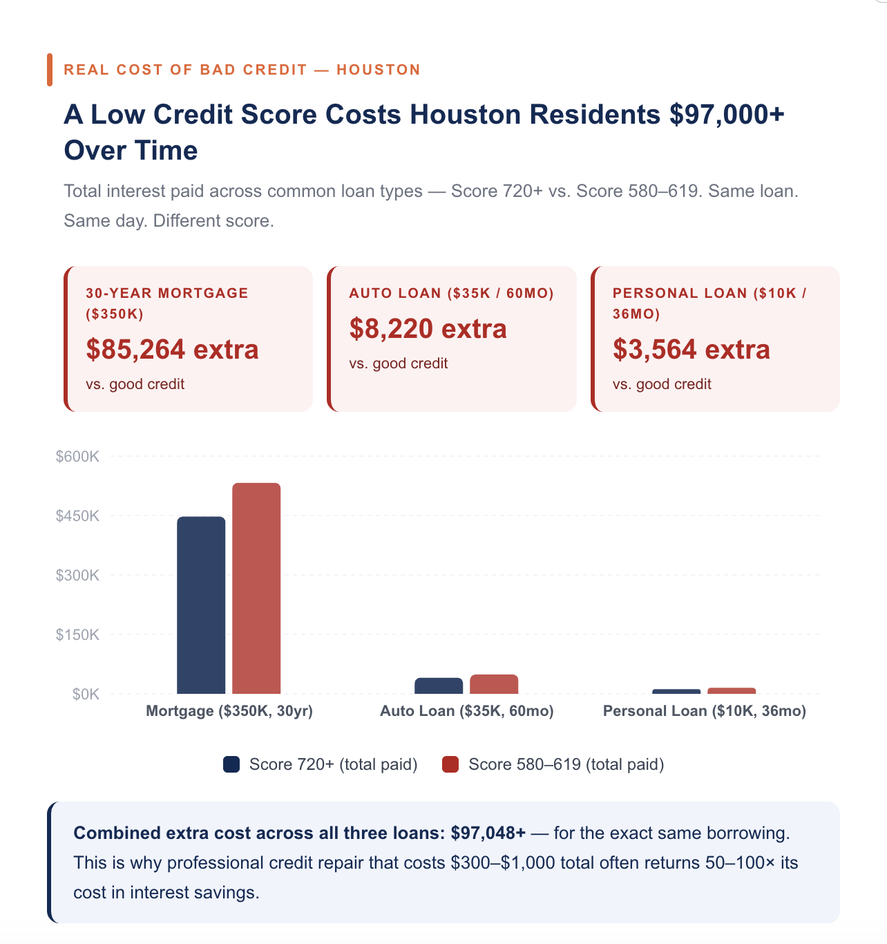 low credit score costs