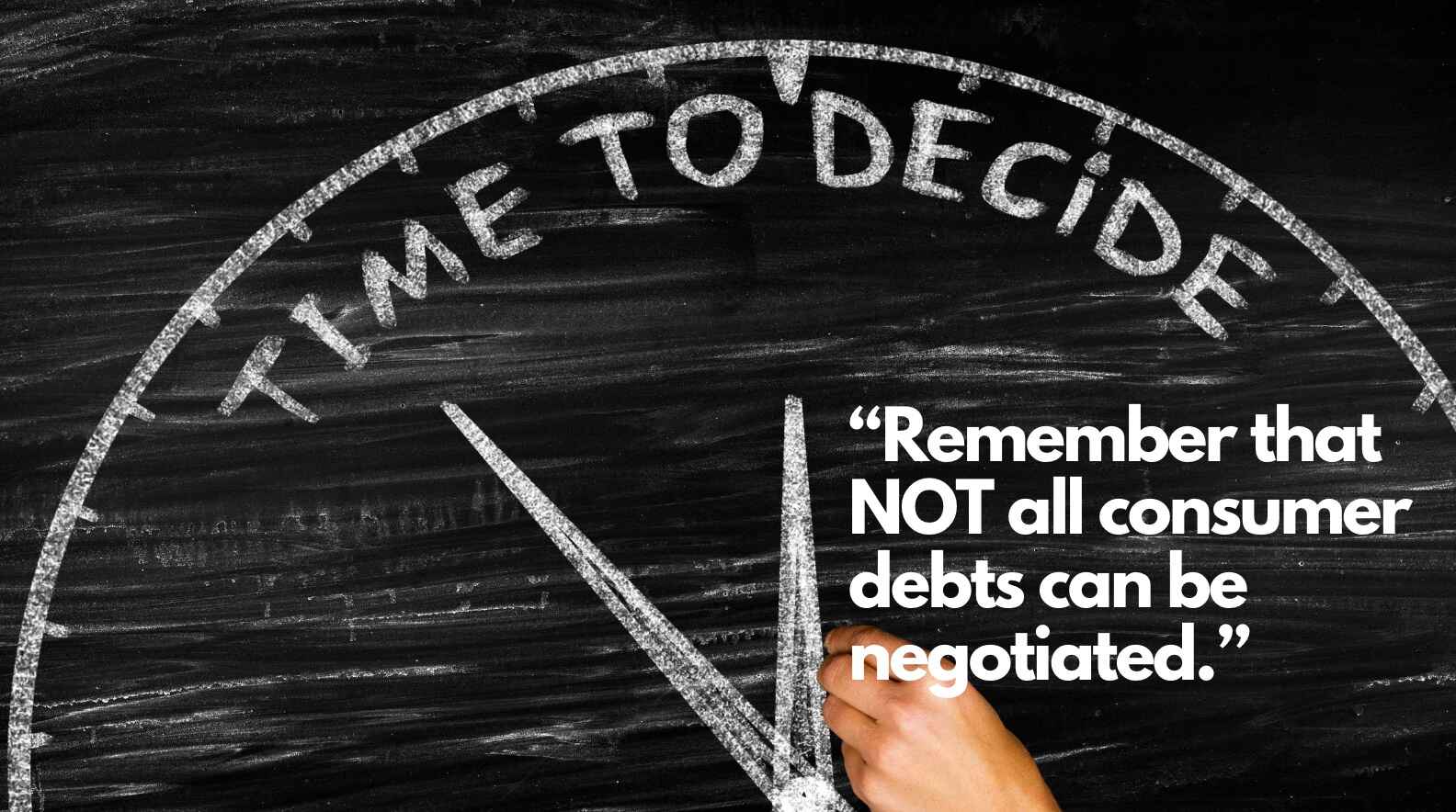 not all debts can be negotiated