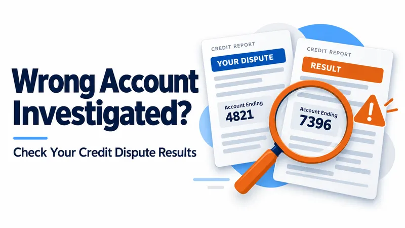 credit bureau investigated the wrong account