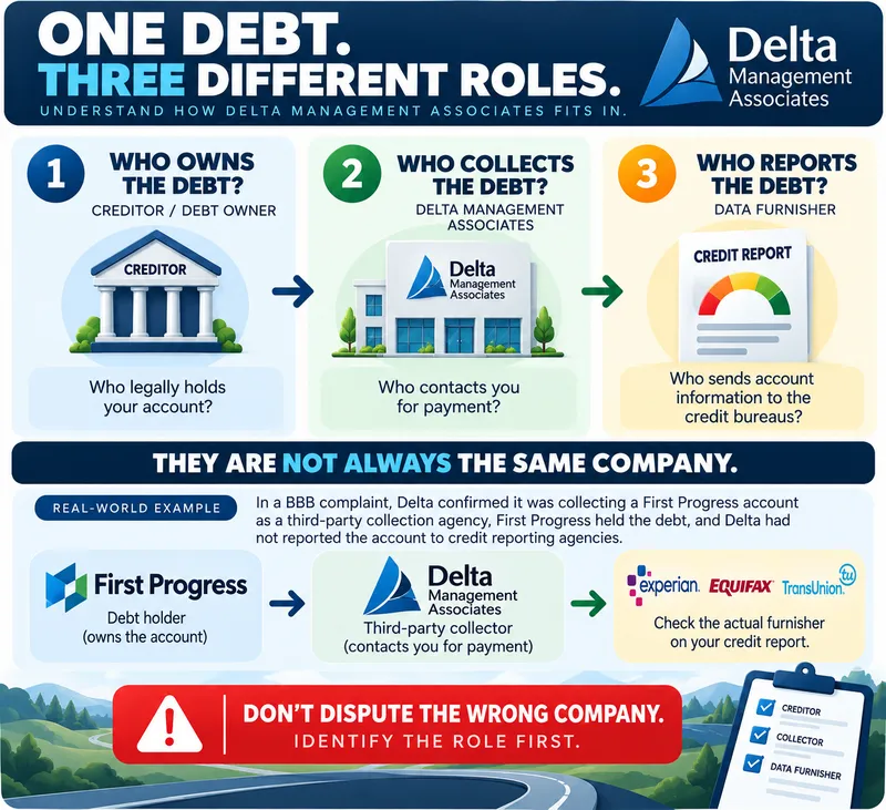 Delta Management Associates debt collection and account verification guide