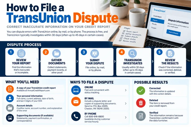 how to file a transunion dispute