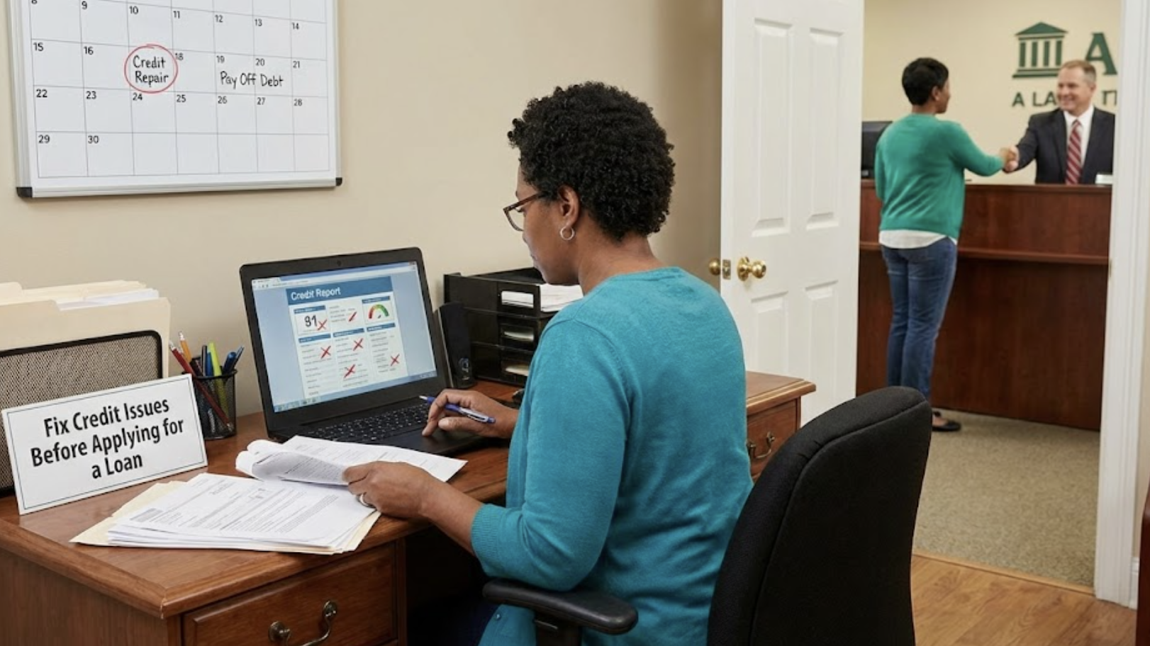 Fix credit issues before loan application