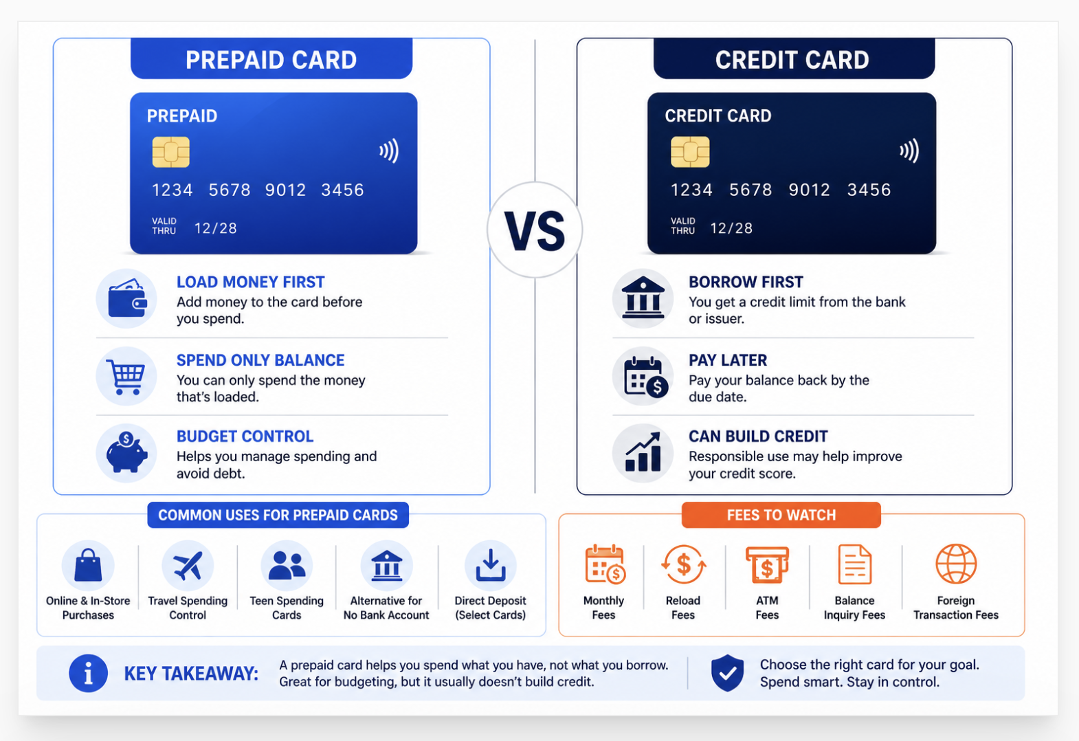 credit card vs prepaid card