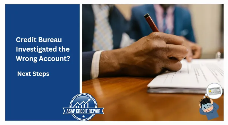 Credit Bureau Investigated the Wrong Account? Next Steps