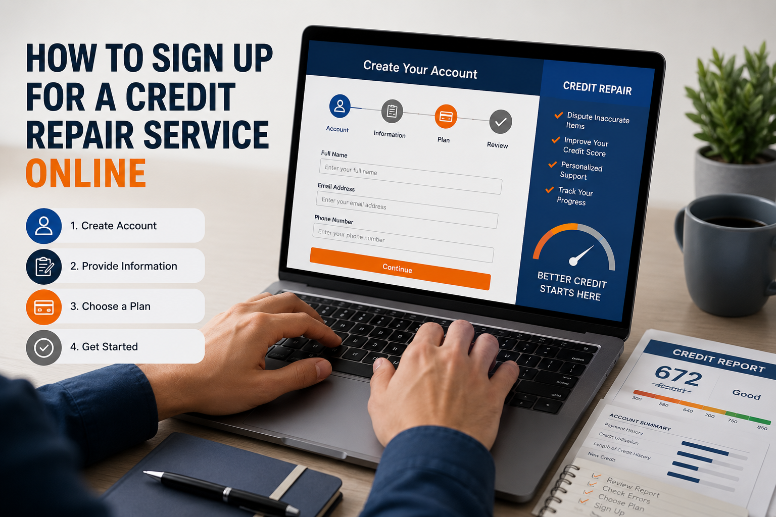 how to sign up for a credit repair service online