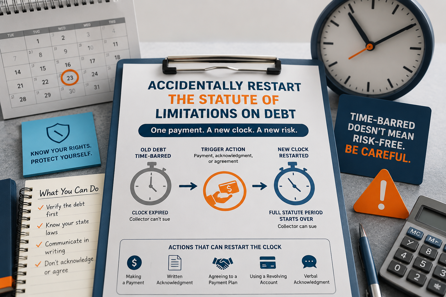 accidentally restart statute of limitations on debt