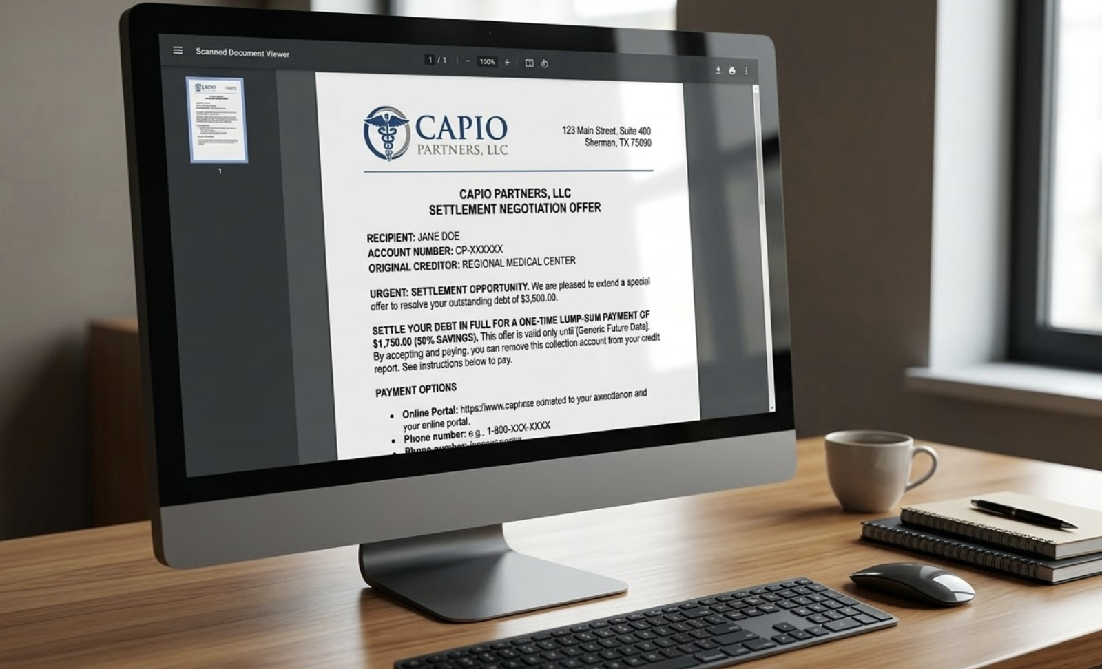 capio partners settlement