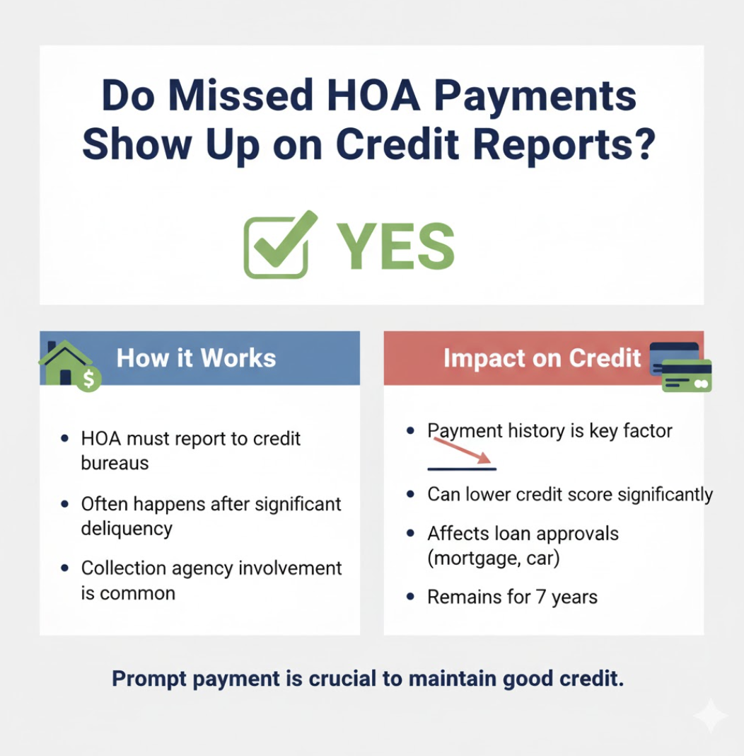 Do Missed HOA Payments Show Up on Credit Reports