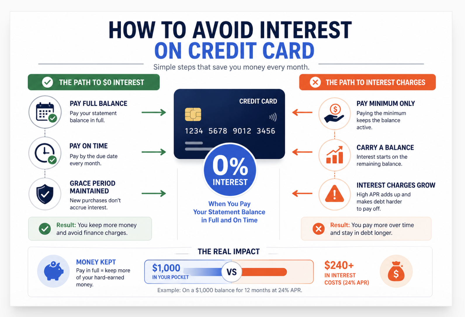 how to avoid interest on credit card