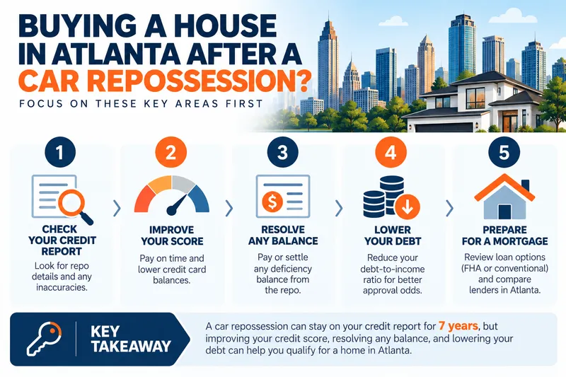 buy a house in Atlanta after a car repossession