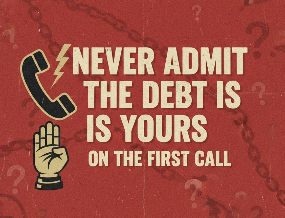 never admit the debt is yours