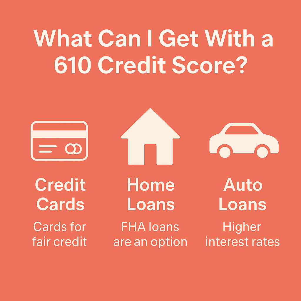   What Can I Get With a 610 Credit Score