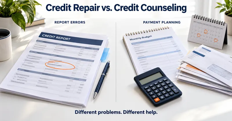 Credit repair vs credit counseling comparison