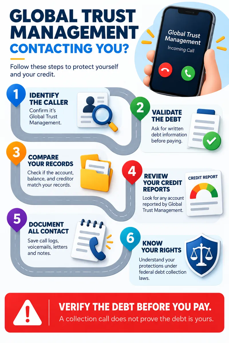 GLOBAL TRUST MANAGEMENT CONTACTING YOU