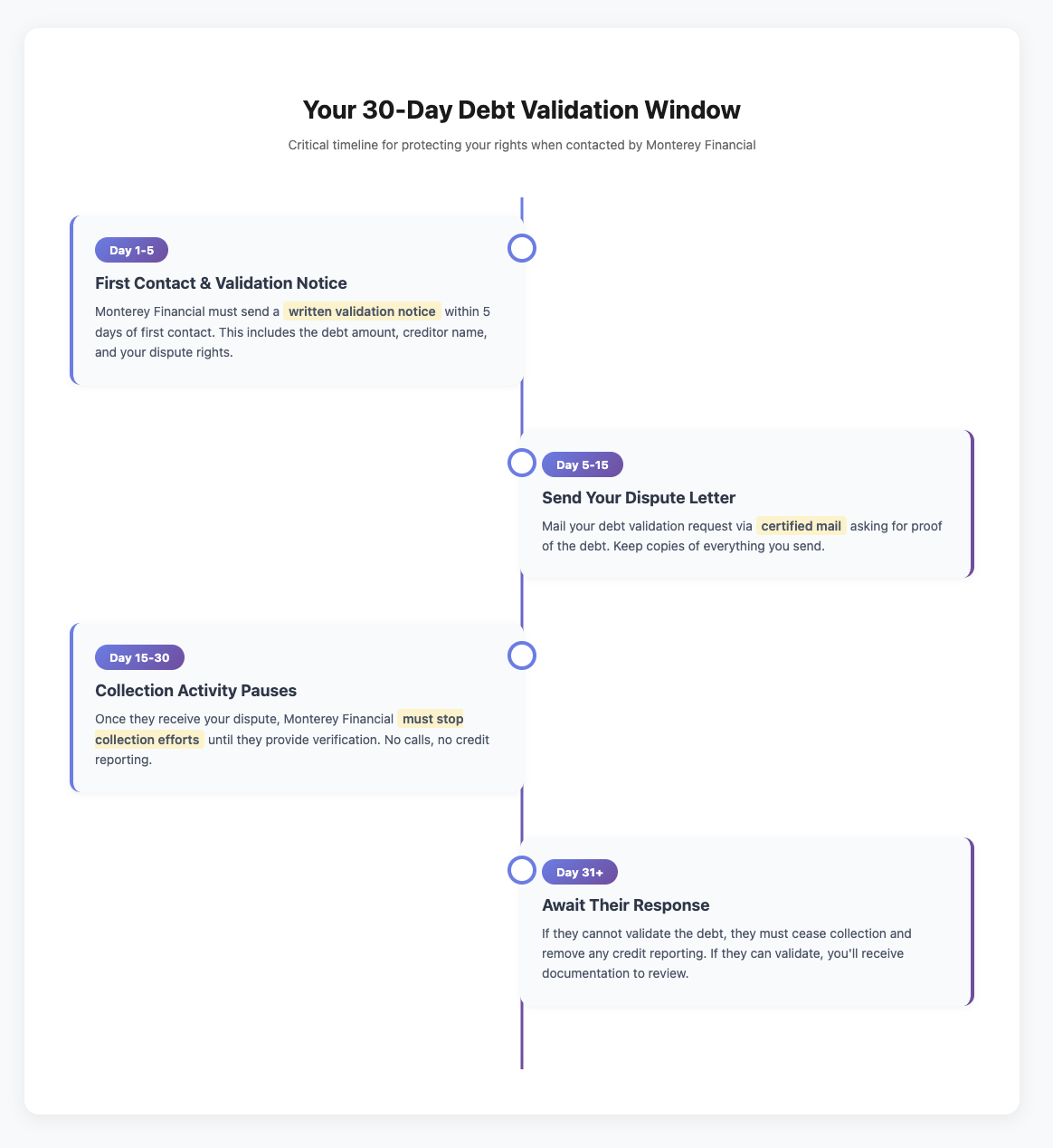 30 days debt validation window