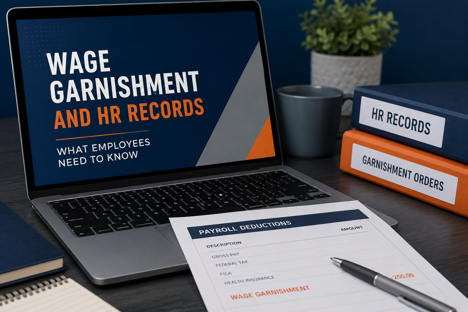 wage garnishment show up in HR records