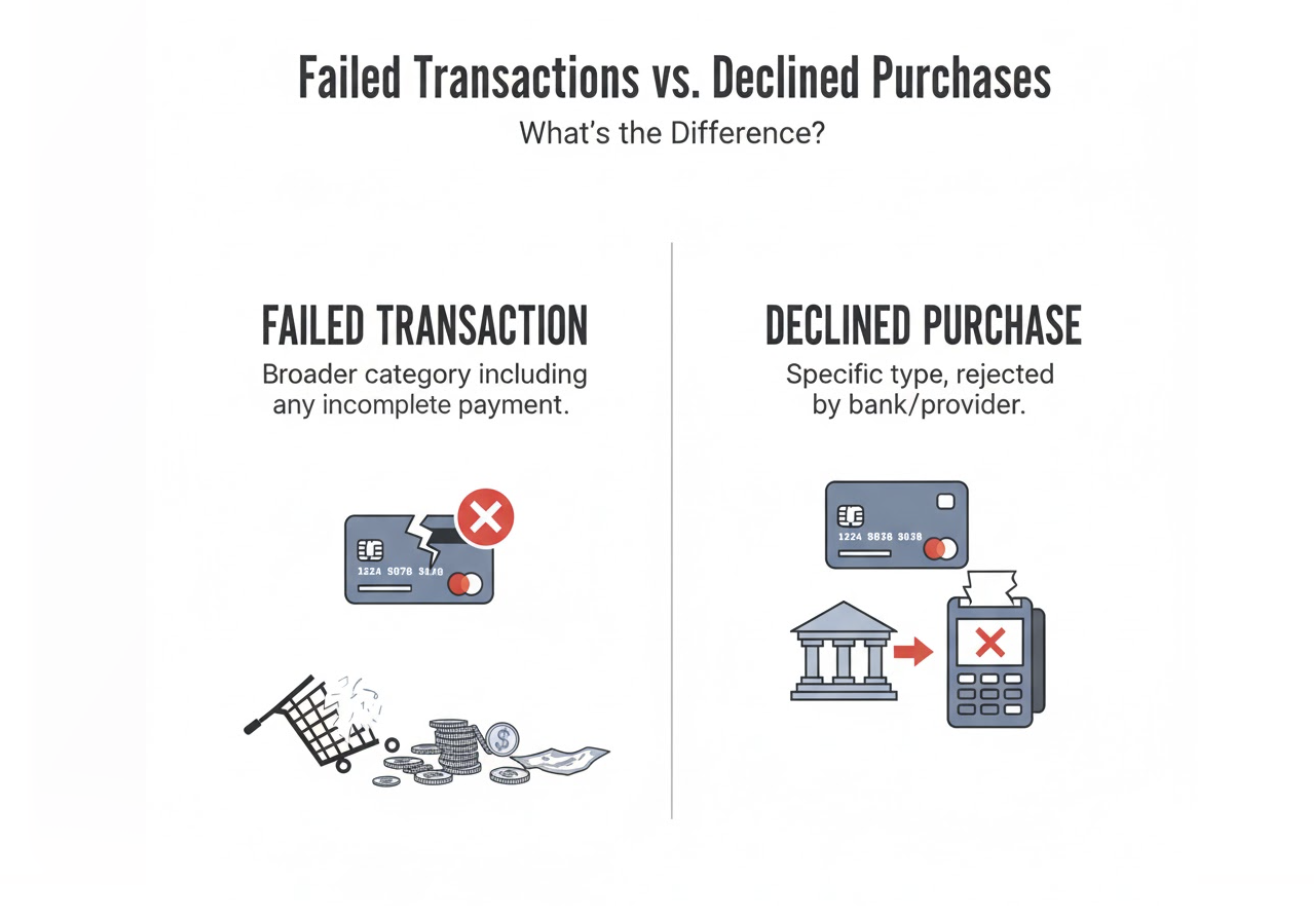 Failed Transactions vs. Declined Purchases
