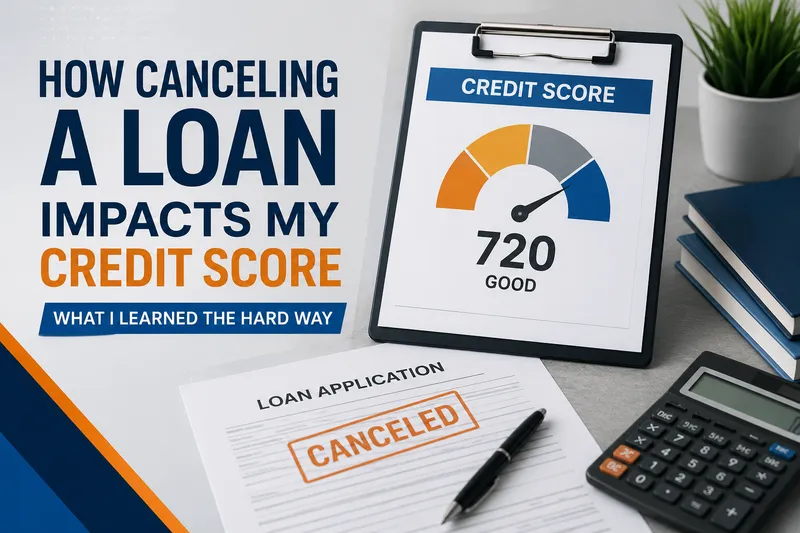 How Canceling a Loan Impacts Your Credit Score