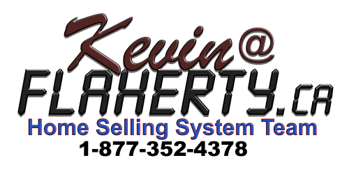 Kevin Flaherty Home Selling System Team branding graphic featuring the text ‘Kevin@Flaherty.ca
’ and toll-free phone number 1-877-352-4378