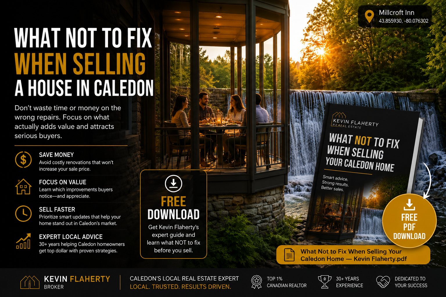 Download the free PDF guide — What Not to Fix When Selling Your Caledon Home