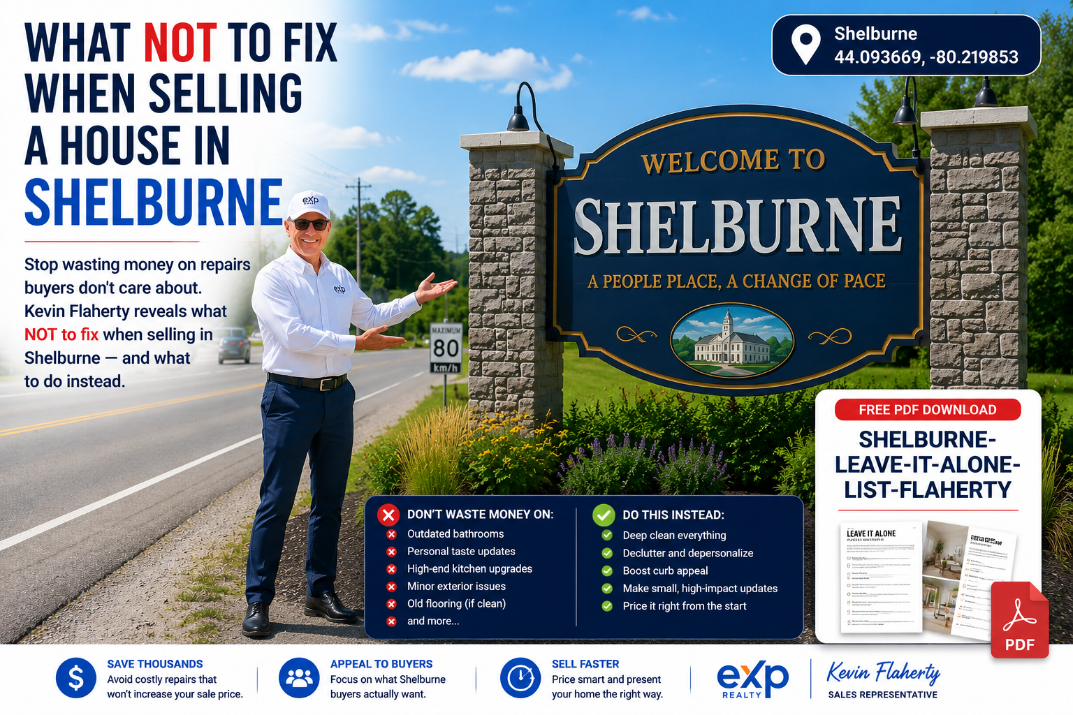 What not to fix before selling a house in Shelburne Ontario near Highway 10 and Highway 89 with Flaherty.ca local real estate guidance
