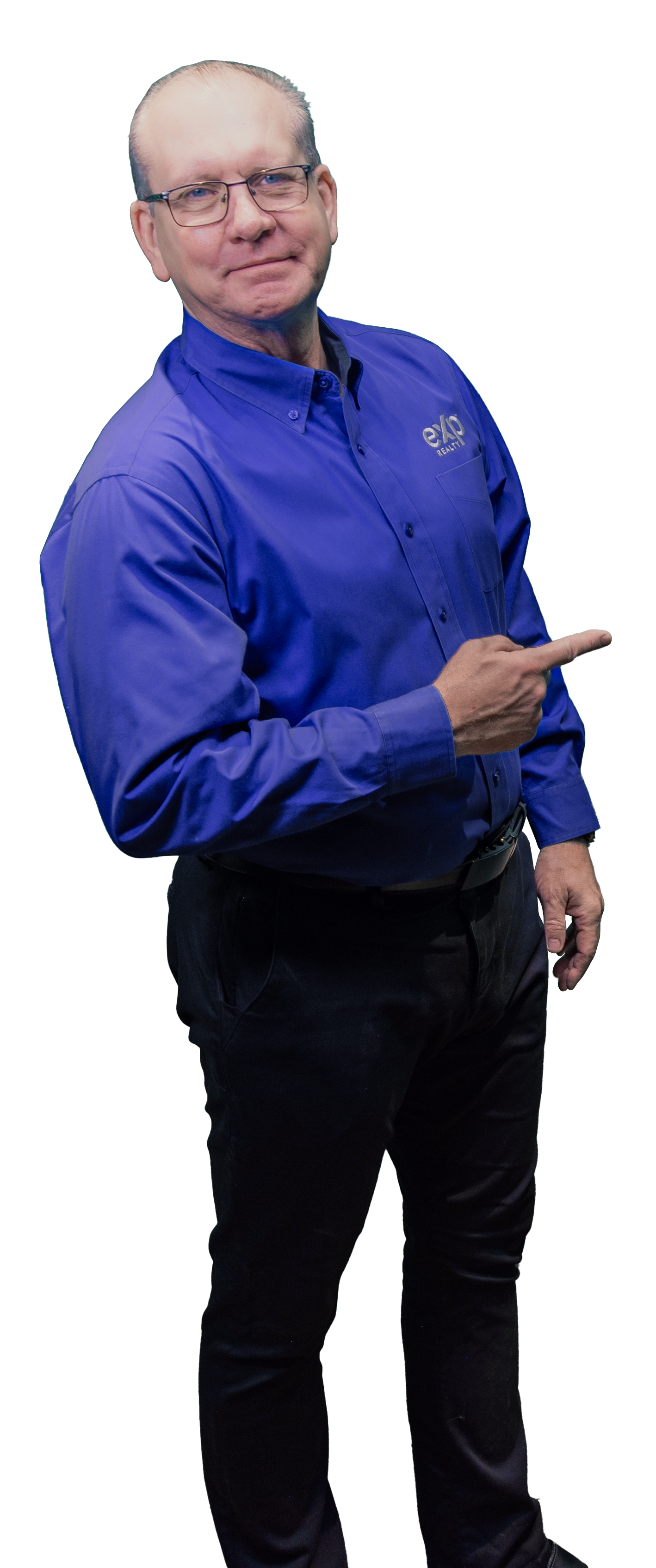 Kevin Flaherty pointing, Flaherty.ca real estate broker