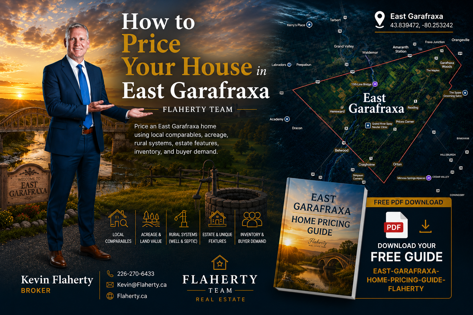 East Garafraxa real estate — how to price your house in East Garafraxa, photographed at 43.839472°N 80.253242°W