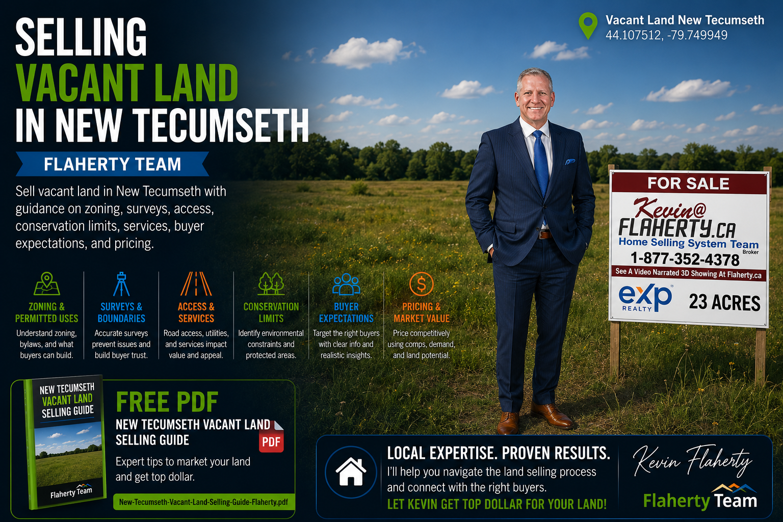 New Tecumseth real estate — vacant land, photographed at 44.107512°N -79.749949°W