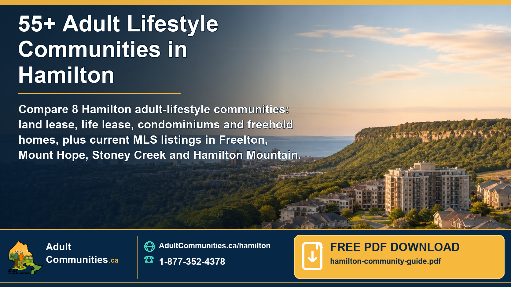Open the free 55+ Adult Lifestyle Communities in Hamilton PDF guide