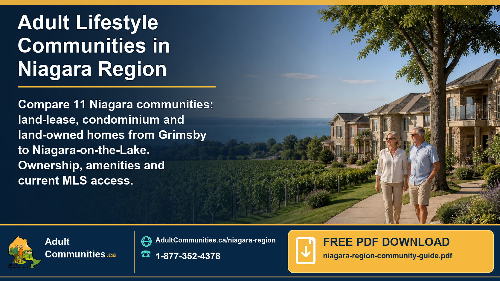 Open the free Adult Lifestyle Communities in Niagara Region PDF guide